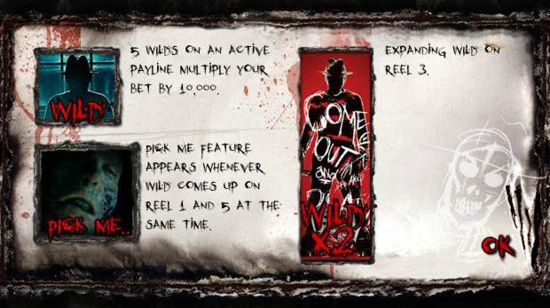 888 Nightmare on Elm Street features a pick me bonus and expanding wild function