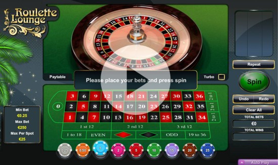The popular roulette lounge game at Karamba Casino