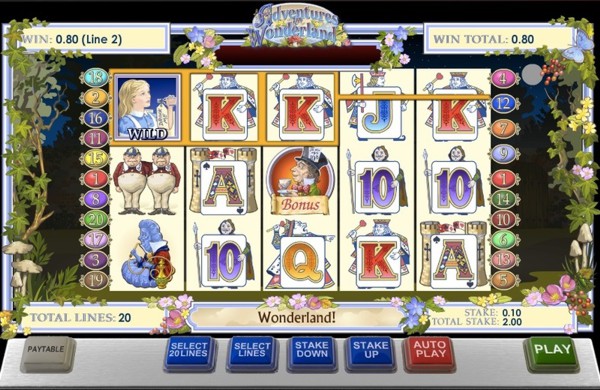 Gala Bingo Slots features the Adventures in Wonderland Slot