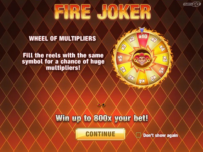 Wheel of Multipliers Bonus Round on Fire Joker