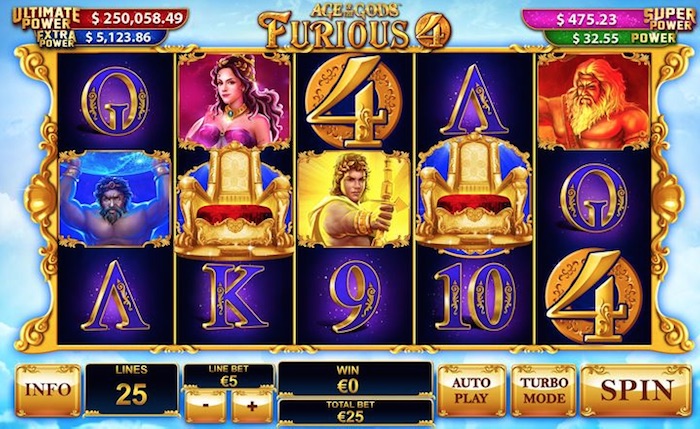Gameplay Screenshot for Age of Gods Furious 4 from Playtech