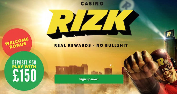 Current Casino Welcome Bonus for UK Players at Rizk.com