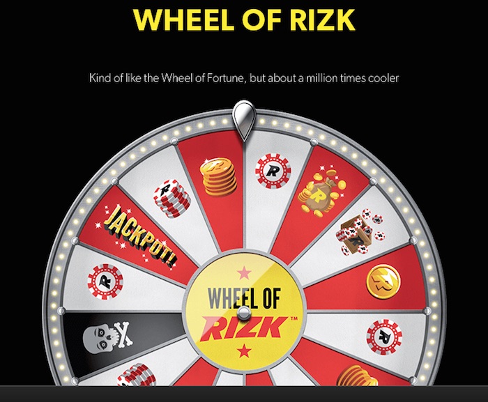 Rizk.com offers real money players the unique Wheel of Rizk