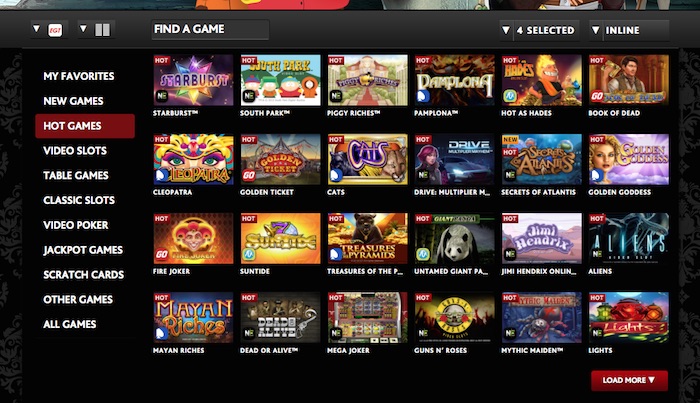 Casino Software used at Dragonaraonline.com