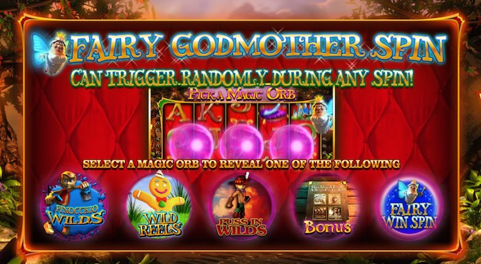 Wish Upon a Jackpot includes five random bonus spin games