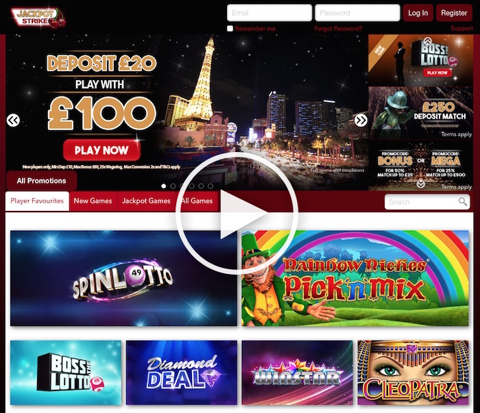 Home Screenshot Jackpot Strike Casino