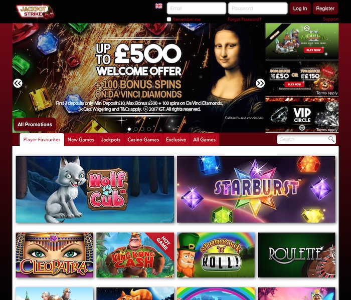 Home Screenshot Jackpot Strike Casino
