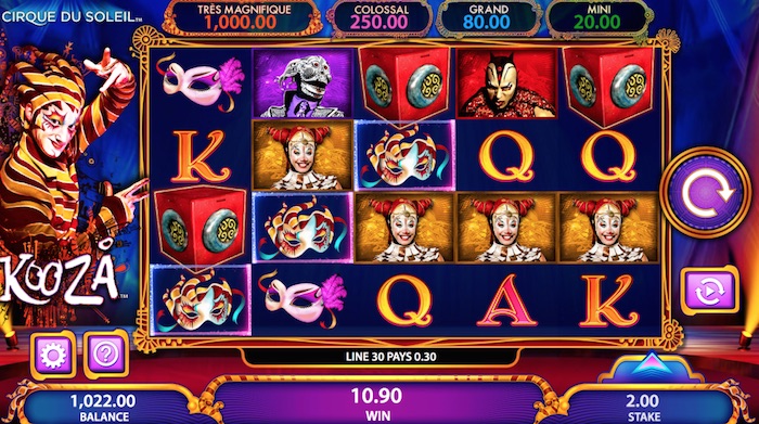 Kooza Slot Pick a Box Bonus Feature