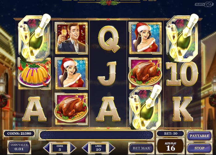 3 Champagne Bottles activate the Scatter Free Spins Bonus