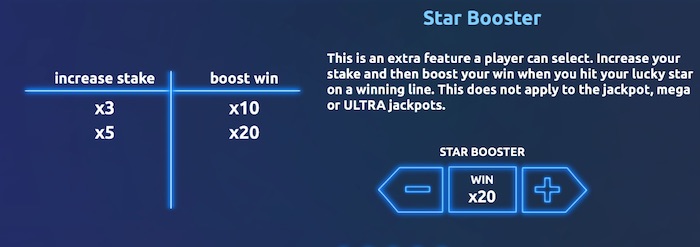 Star Booster Feature in Gamevy Spinlotto