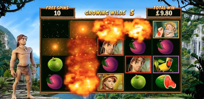 Graphics in Tarzan Online Slot Game