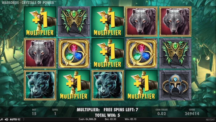 Screenshot of Multiplier Bonus activated playing Warlords