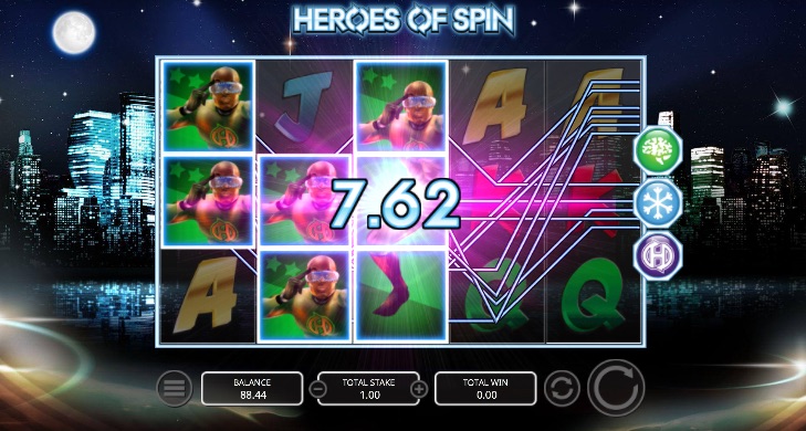 Screenshot of Heroes of Spin Slot Game