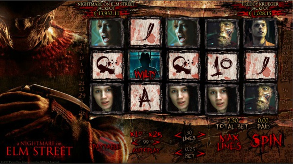Screenshot of Nightmare On Elm Street Online Slot