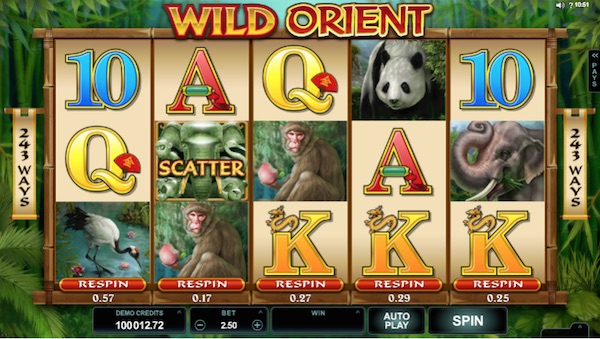 Screenshot of Wild Orient Online Slot