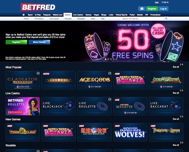 Betfred Casino Review Screenshot