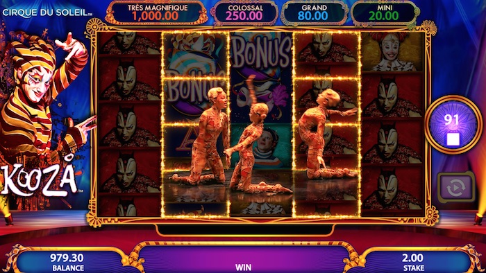 Kooza Online Slot Screenshot