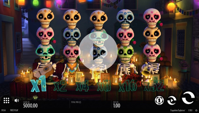 Screenshot of Esqueleto Explosivo Online Slot