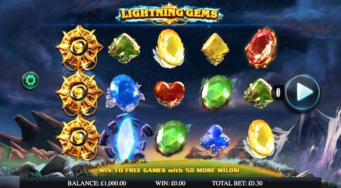 NextGen Gaming Lightning Gems Slot Screenshot