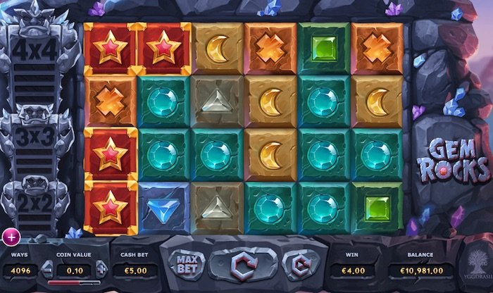 Screenshot of Gem Rocks Online Slot