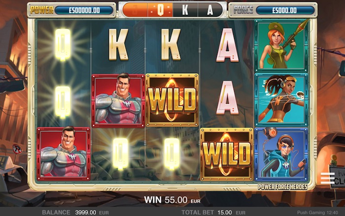 Screenshot of Power Force Heroes Online Slot