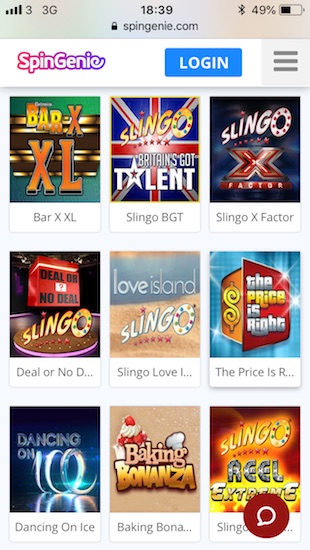 Slingo Originals include games Bar X Colossal and Pay of the Dead