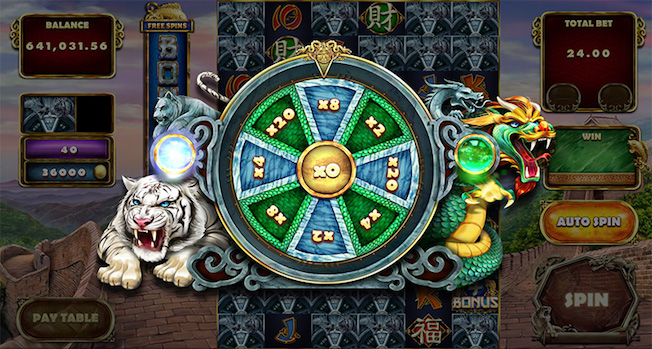 Tiger and Dragon includes a Roulette Mini-Game Bonus