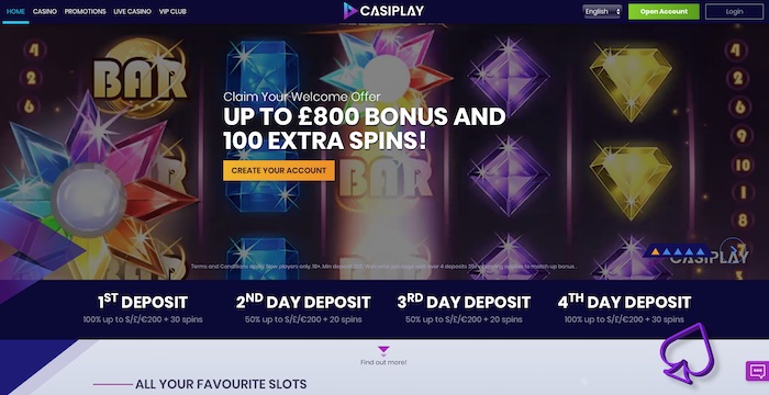 Casiplay.com Casino Review Screenshot