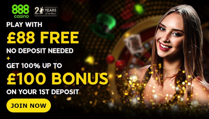 Get £88 free slots games and casino at 888