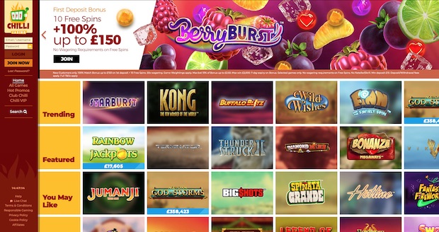 Chilli Casino Review and Sign Up Bonus 2020