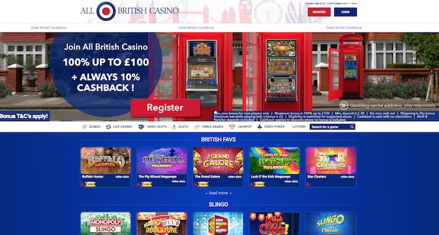 All British Casino Review 2022 Screenshot