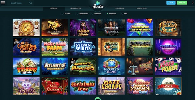 Spela Casino UK 2022 Screenshot