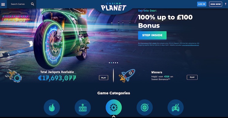 Casino Planet UK Review and Bonus