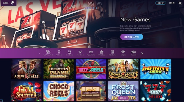 Genesis Casino UK 2022 Review Screenshot