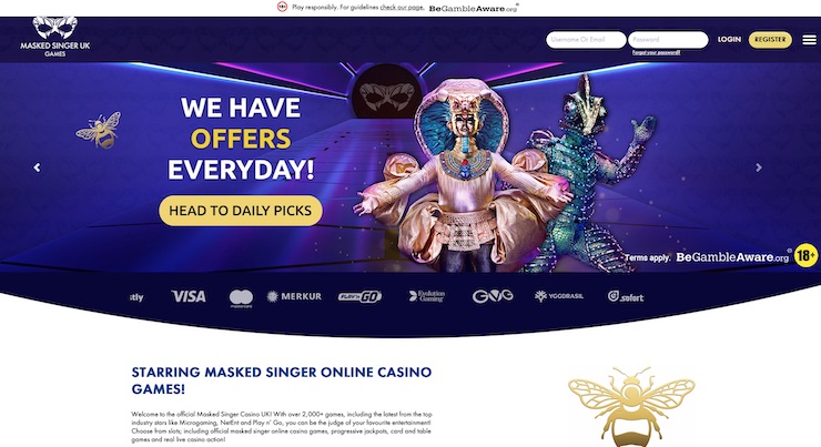 Masked Singer Casino Review and Prize Twister Bonus