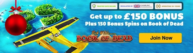 Get 150 free spins this December at Playsunny Casino UK