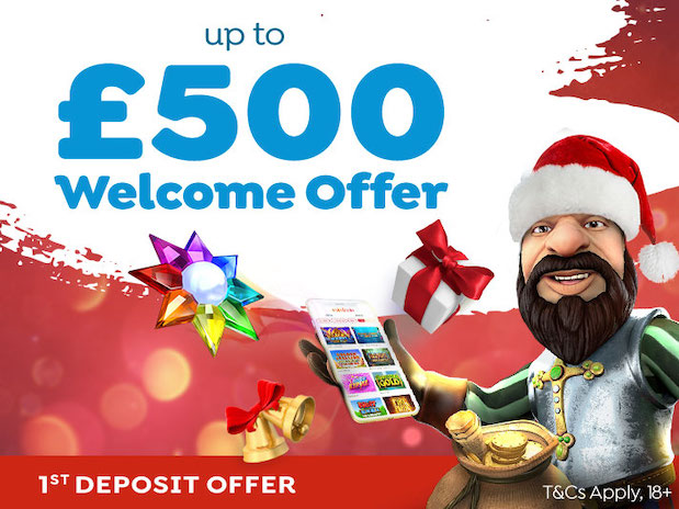 The £500 deposit bonus at Spin and Win is one of the biggest Christmas casino promotions