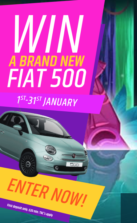 Win a Fiat 500 this January at Amazon Slots