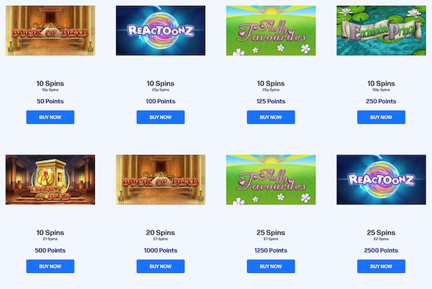 Playsunny Casino Loyalty Free Spins and Bonus Shop