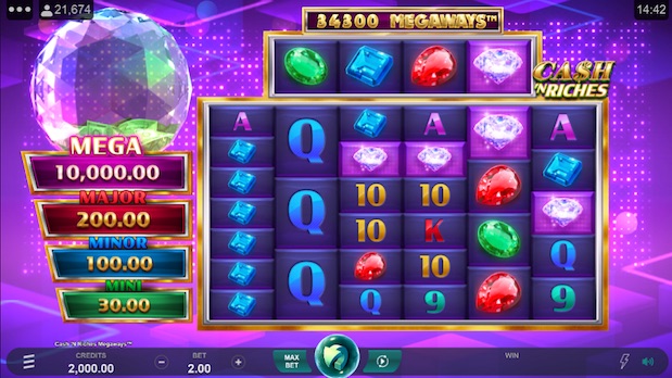 New Slot Cash and Riches Megaways at 888.com