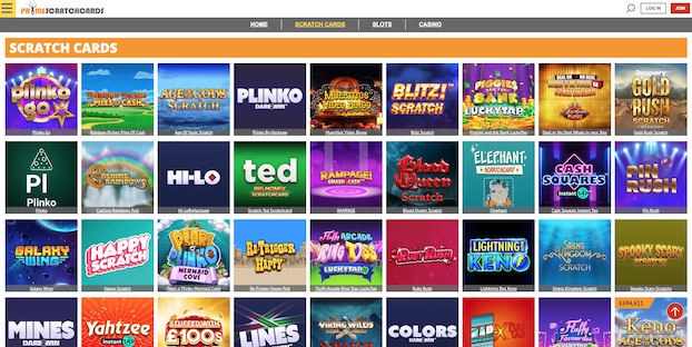 Prime Scratch Cards Casino UK 2025 – online scratch card games library with instant win titles and real money prizes